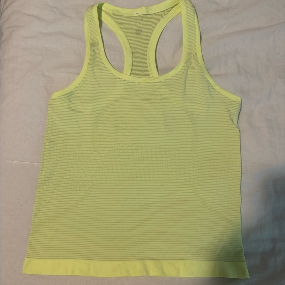 Yellow Lululemon Swiftly Tech Racerback Tank Top Race Length